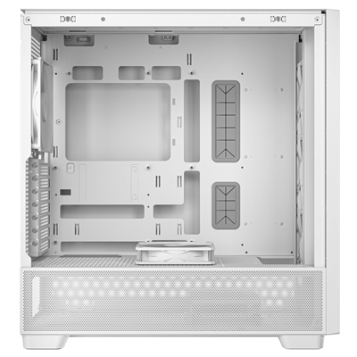 Antec FLUX Mid Tower PC Case - Tempered Glass, White/Wood, 5 PWM Fans, USB-C, E-ATX/ATX/mATX/ITX Compatibility image 6