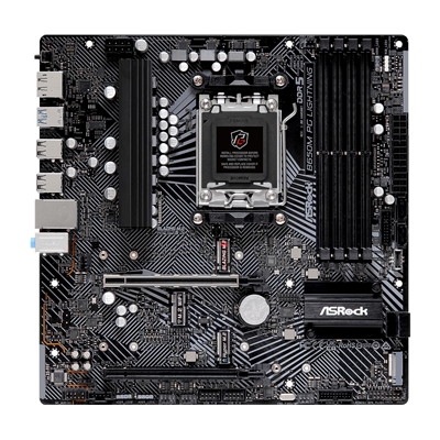 ASRock B650M PG Lightning AMD AM5 Socket Motherboard, Micro-ATX, 4x DDR5 Slots, 3x M.2 Sockets, 1x USB-C Port, 2.5GbE LAN, 1x DisplayPort / 1x HDMI Port image 2