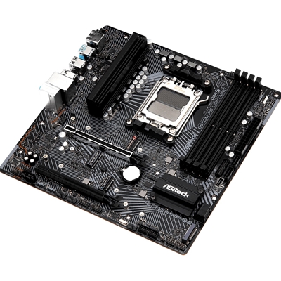 ASRock B650M PG Lightning AMD AM5 Socket Motherboard, Micro-ATX, 4x DDR5 Slots, 3x M.2 Sockets, 1x USB-C Port, 2.5GbE LAN, 1x DisplayPort / 1x HDMI Port image 3