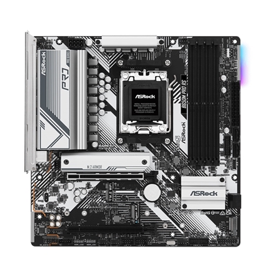 ASRock B650M Pro RS AMD AM5 Socket Motherboard, Micro-ATX, 4x DDR5 Slots, 3x M.2 Sockets, Fitted I/O Shield, 2.5GbE LAN, 1x DisplayPort / 1x HDMI Port image 2