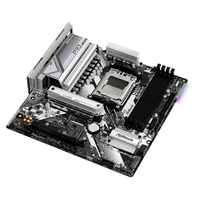 ASRock B650M Pro RS AMD AM5 Socket Motherboard, Micro-ATX, 4x DDR5 Slots, 3x M.2 Sockets, Fitted I/O Shield, 2.5GbE LAN, 1x DisplayPort / 1x HDMI Port image 4