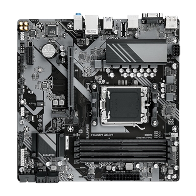 Gigabyte A620M DS3H Ultra Durable AMD AM5 Socket Motherboard, Micro-ATX, 4x DDR5 Slots, 1x M.2 Socket, 1x USB-C Port, GbE LAN, 1x D-Sub / 1x DisplayPort / 1x HDMI Port image 4