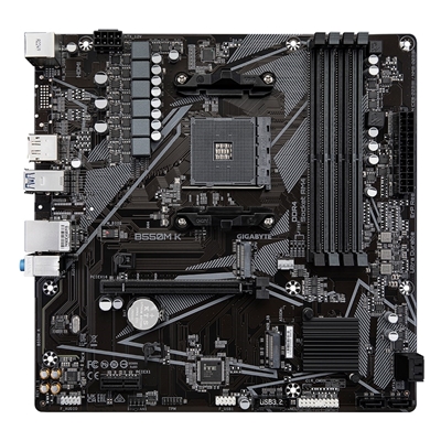 Gigabyte B550M K Ultra Durable AMD AM4 Socket Motherboard, Micro-ATX, 4x DDR4 Slots, 2x M.2 Sockets, GbE LAN, 1x DisplayPort / 1x HDMI Port image 2
