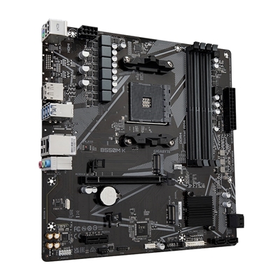 Gigabyte B550M K Ultra Durable AMD AM4 Socket Motherboard, Micro-ATX, 4x DDR4 Slots, 2x M.2 Sockets, GbE LAN, 1x DisplayPort / 1x HDMI Port image 3
