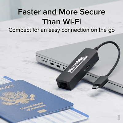 Plugable USBC-E2500PD USB-C to 2.5GbE Gigabit Ethernet Adapter with USB-C PD Charging image 6