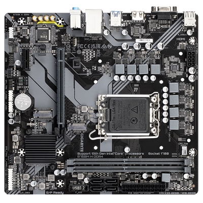 Gigabyte B760M H DDR4 Ultra Durable Intel 1700 Socket Motherboard, Micro-ATX, 2x DDR4 Slots, 2x M.2 Sockets, GbE LAN, 1x D-Sub / 1x HDMI Port image 5