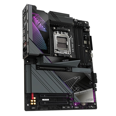 Gigabyte X870E AORUS MASTER AMD AM5 Socket Motherboard, ATX, 4x DDR5 Slots, 4x M.2 Sockets, Fitted I/O Shield, 5GbE LAN, Wi-Fi 7, 1x HDMI Port / 2x USB-C (USB4) image 3