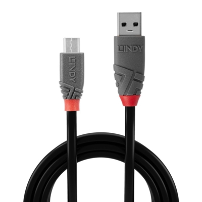 Lindy 36731 0.5m USB 2.0 Type A to Micro-B Cable, Anthra Line image 2