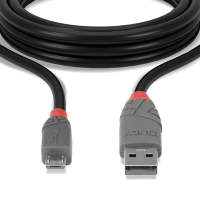 Lindy 36731 0.5m USB 2.0 Type A to Micro-B Cable, Anthra Line image 4