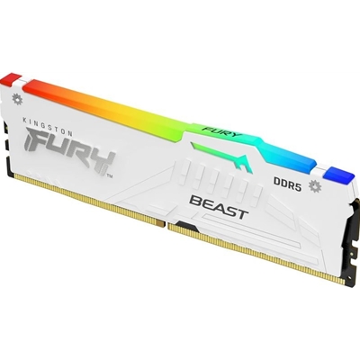 Kingston FURY Beast KF556C36BWEAK2-32 32GB (2x 16GB) DIMM System Memory, 5600MHz, DDR5, CL36, White, RGB, Intel XMP, AMD EXPO image 2