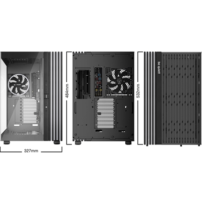 be-quiet! Light Base 900 FX, Black, Full Tower E-ATX Case, Massive ARGB LED Strip, Full Windowed Design, 4 Light Wings 140mm PWM fans included image 2