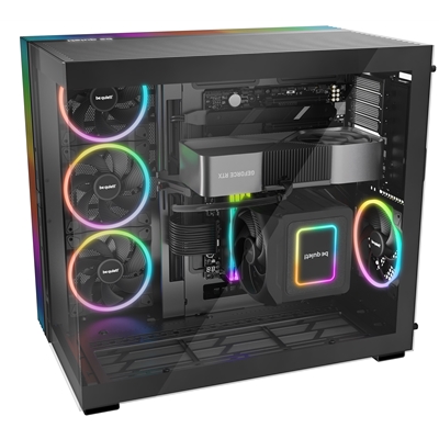 be-quiet! Light Base 900 FX, Black, Full Tower E-ATX Case, Massive ARGB LED Strip, Full Windowed Design, 4 Light Wings 140mm PWM fans included image 4
