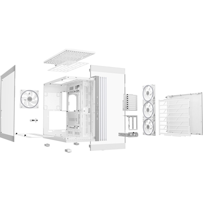be-quiet! Light Base 900 FX, White, Full Tower E-ATX Case, Massive ARGB LED Strip, Full Windowed Design, 4 Light Wings 140mm PWM fans included image 5