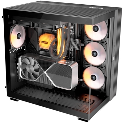 be-quiet! Light Base 600 LX, Black, Midi-Tower ATX Case, Massive ARGB LED Strip, Full Windowed Design, 4x Light Wings LX 120mm PWM fans included image 3