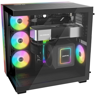be-quiet! Light Base 600 LX, Black, Midi-Tower ATX Case, Massive ARGB LED Strip, Full Windowed Design, 4x Light Wings LX 120mm PWM fans included image 5