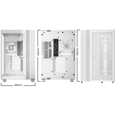 be-quiet! Light Base 600 LX, White, Midi-Tower ATX Case, Massive ARGB LED Strip, Full Windowed Design, 4x Light Wings LX 120mm PWM fans included image 2