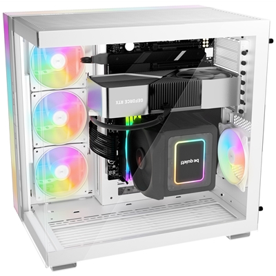 be-quiet! Light Base 600 LX, White, Midi-Tower ATX Case, Massive ARGB LED Strip, Full Windowed Design, 4x Light Wings LX 120mm PWM fans included image 5