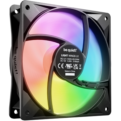 Be Quiet! LIGHT WINGS LX 120mm PWM High-Speed Case Fan, Rifle Bearing, 9 optimized fan blades with perfect angle for extraordinary air pressure, 3 Years Warranty image 4