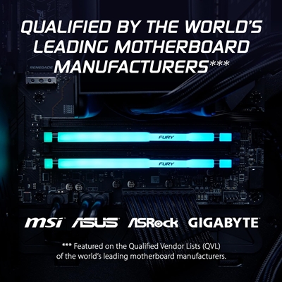 Kingston FURY Beast KF560C36BBE2AK2-32 32GB (2x 16GB) DIMM System Memory, 6000MHz, DDR5, CL36, Black, RGB, Intel XMP, AMD EXPO image 4
