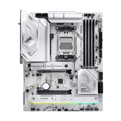 ASRock X870 STEEL LEGEND WIFI AMD AM5 Socket Motherboard, ATX, 4x DDR5 Slots, 3x M.2 Sockets, Fitted I/O Shield, 2.5GbE LAN, Wi-Fi 7, 1x HDMI Port / 2x USB-C (USB4) image 3