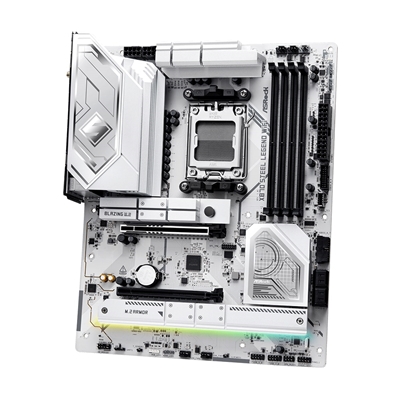ASRock X870 STEEL LEGEND WIFI AMD AM5 Socket Motherboard, ATX, 4x DDR5 Slots, 3x M.2 Sockets, Fitted I/O Shield, 2.5GbE LAN, Wi-Fi 7, 1x HDMI Port / 2x USB-C (USB4) image 5