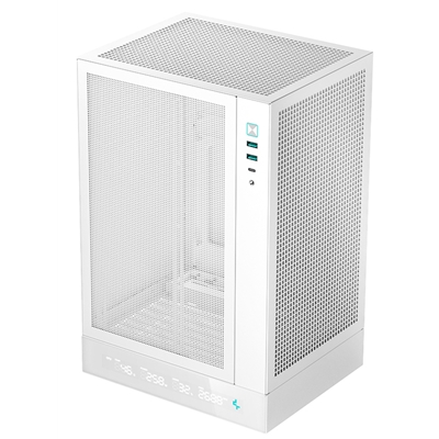 Deepcool CH170 Digital White Mini-ITX Case - High Airflow, Supports Water Cooling, Ultra-Quiet Operation, Compact Design for Efficient Space Management image 2