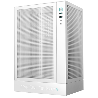 Deepcool CH170 Digital White Mini-ITX Case - High Airflow, Supports Water Cooling, Ultra-Quiet Operation, Compact Design for Efficient Space Management image 3