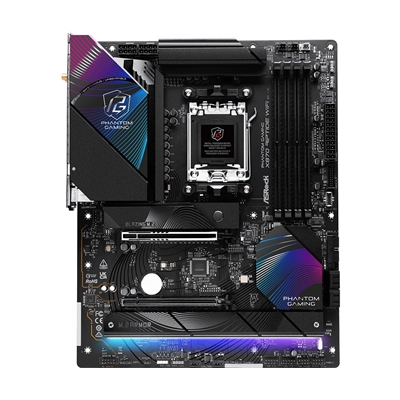 ASRock X870 RIPTIDE WIFI AMD AM5 Socket Motherboard, ATX, 4x DDR5 Slots, 3x M.2 Sockets, Fitted I/O Shield, 2.5GbE LAN, Wi-Fi 7, 1x HDMI Port / 2x USB-C (USB4) image 2