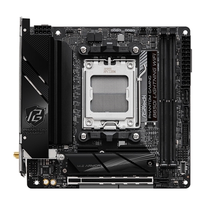 ASRock B650I LIGHTNING WIFI AMD AM5 Socket Motherboard, Mini-ITX, 2x DDR5 Slots, 2x M.2 Socket, Fitted I/O Shield, 2.5GbE LAN, Wi-Fi 6E, 1x HDMI Port image 3