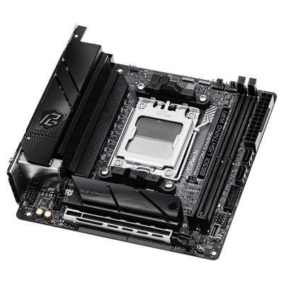 ASRock B650I LIGHTNING WIFI AMD AM5 Socket Motherboard, Mini-ITX, 2x DDR5 Slots, 2x M.2 Socket, Fitted I/O Shield, 2.5GbE LAN, Wi-Fi 6E, 1x HDMI Port image 4