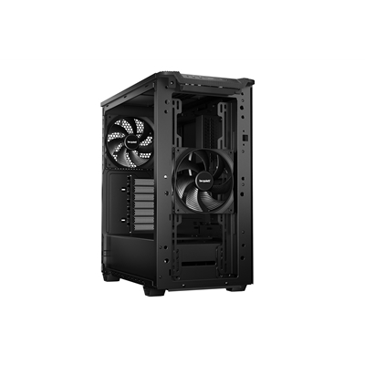 be quiet! Pure Base 501 ATX Mid Tower PC Case – Sleek Black Design, High-Airflow with 2 x Pure Wings 3 140mm Fans, USB-C Front Port, Water-Cooling Ready, Tool-Free Installation, Noise-Optimized image 3