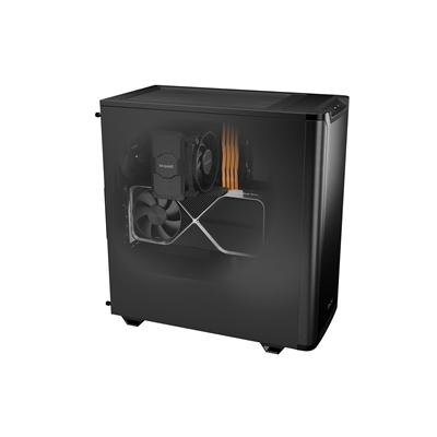 be quiet! Pure Base 501 ATX Mid Tower PC Case – Sleek Black Design, High-Airflow with 2 x Pure Wings 3 140mm Fans, USB-C Front Port, Water-Cooling Ready, Tool-Free Installation, Noise-Optimized image 5