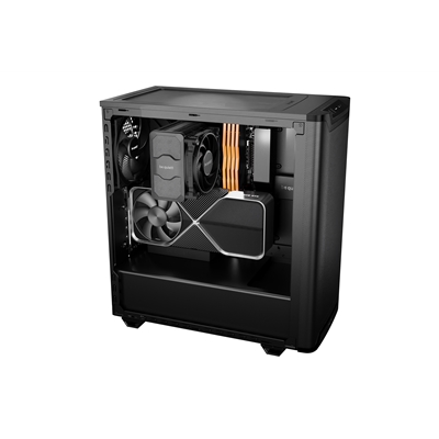 be quiet! Pure Base 501 Airflow Window Black ATX Mid Tower Case with USB-A, USB-C, 2 x Pure Wings 2 140mm Black PWM Fans, Sleek Front Panel and Airflow Cover image 5