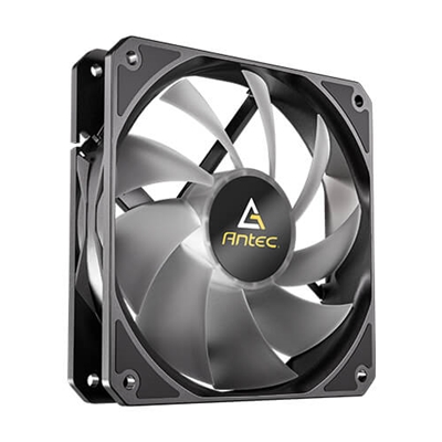 Antec P12 ARGB PWM 120mm Fan 3 pack - 4-Pin, Black, High-Airflow Cooling, 9-Blade Design with Anti-Vibration Pads image 6