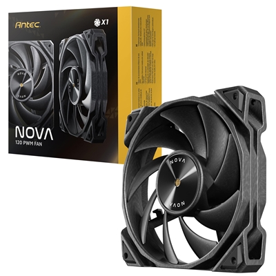 Antec NOVA 120 PWM Fan - High-Performance Cooling with Fluid Dynamic Bearing, Precise Three-Phase Speed Control, Industrial-Grade Metal Construction, and Dustproof Design image 2