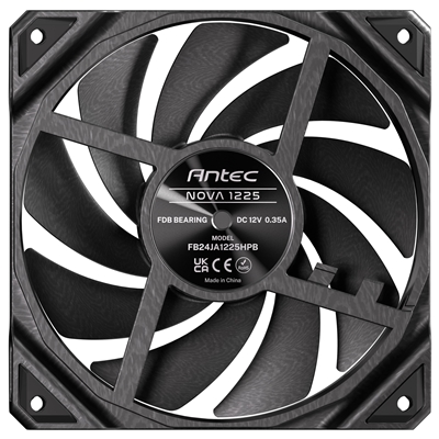 Antec NOVA 120 PWM Fan - High-Performance Cooling with Fluid Dynamic Bearing, Precise Three-Phase Speed Control, Industrial-Grade Metal Construction, and Dustproof Design image 3