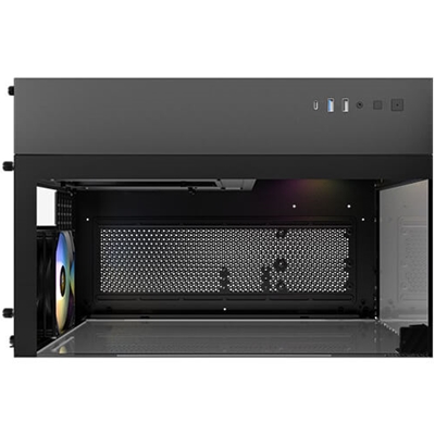 Antec CX600M Trio ARGB Mini Tower Gaming Case, Black, Tempered Glass Panels, Dual Chamber Design, Vertical Cooling, Pre-Installed ARGB Fans, Water Cooling Support, image 6