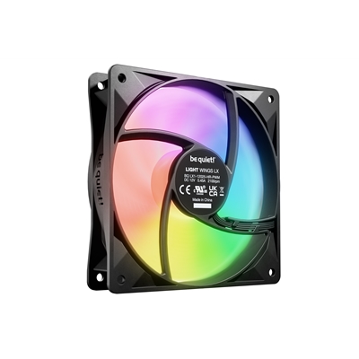 be quiet! Light Wings LX 120mm PWM High-Speed Fan, ARGB Lighting, Black, Ultra-Quiet Operation, High Airflow, Rifle Bearing, Daisy-Chaining Support, 3-Pack image 4