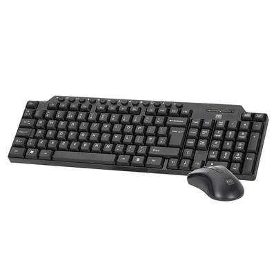 Evo Labs CM-501UK Wired Multimedia Keyboard and Mouse Combo Set, USB Plug and Play, Full Size Qwerty UK Layout Keyboard with Optical Sensor Mouse, Ideal for Home or Office, Black image 2