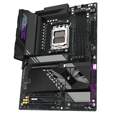 Gigabyte X870E AORUS ELITE WIFI7 AMD AM5 Socket Motherboard, ATX, 4x DDR5 Slots, 4x M.2 Sockets, Fitted I/O Shield, 2.5GbE LAN, Wi-Fi 7, 1x HDMI Port / 2x USB-C (USB4) image 4