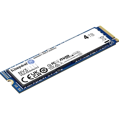 Kingston NV3 (SNV3S/4000G) 4TB NVMe SSD, M.2 Interface, PCIe Gen4, 2280, Read 6000 MB/s, Write 5000 MB/s, 3 Year Warranty image 2