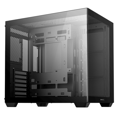 DeepCool CG530 Dual-Chamber Mid Tower Case, Tempered Glass Panels, Advanced Cooling Support, Exceptional Cable Management, Black image 4
