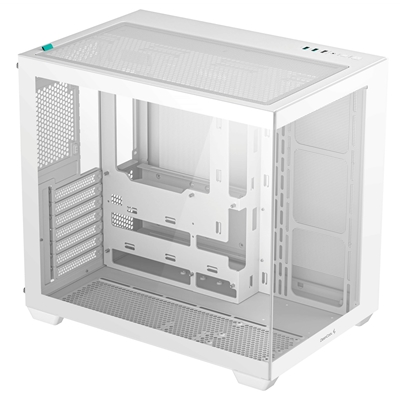 DeepCool CG530 Dual-Chamber Computer Case, Tempered Glass Panels, Advanced Cooling Support, Exceptional Cable Management, White image 2