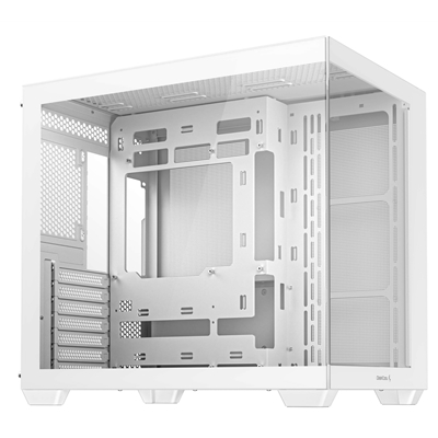 DeepCool CG530 Dual-Chamber Computer Case, Tempered Glass Panels, Advanced Cooling Support, Exceptional Cable Management, White image 4