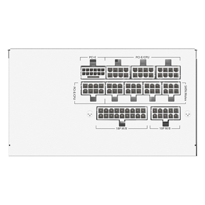 Antec GSK ATX3.1 850W Power Supply, White,80 PLUS Gold, Full Modular, PCIe 5.1, JP Capacitors, Silent FDB Fan, CircuitShield Protection image 3