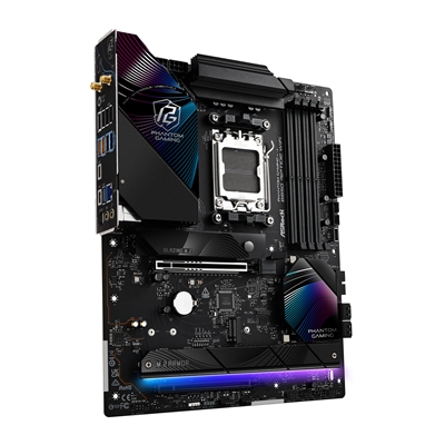 ASRock B850 Riptide WiFi PHANTOM GAMING AMD AM5 Socket Motherboard, ATX, 4x DDR5 Slots, 4x M.2 Sockets, Fitted I/O Shield, 2.5GbE LAN, Wi-Fi 7, 1x HDMI Port image 3