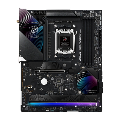 ASRock B850 Riptide WiFi PHANTOM GAMING AMD AM5 Socket Motherboard, ATX, 4x DDR5 Slots, 4x M.2 Sockets, Fitted I/O Shield, 2.5GbE LAN, Wi-Fi 7, 1x HDMI Port image 5