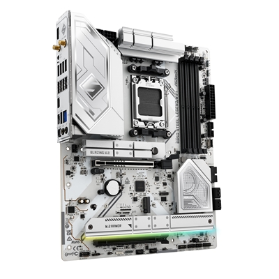 ASRock B850 Steel Legend WiFi AMD AM5 Socket Motherboard, ATX, 4x DDR5 Slots, 4x M.2 Sockets, Fitted I/O Shield, 2.5GbE LAN, Wi-Fi 7, 1x HDMI Port image 3
