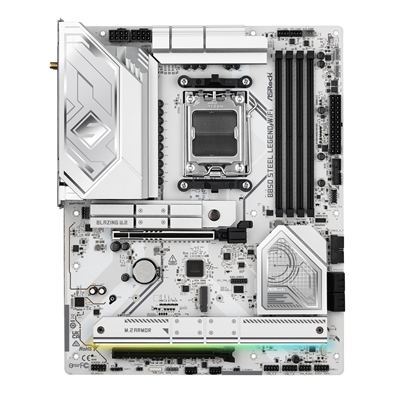 ASRock B850 Steel Legend WiFi AMD AM5 Socket Motherboard, ATX, 4x DDR5 Slots, 4x M.2 Sockets, Fitted I/O Shield, 2.5GbE LAN, Wi-Fi 7, 1x HDMI Port image 5