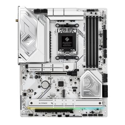 ASRock B850 Steel Legend WiFi AMD AM5 Socket Motherboard, ATX, 4x DDR5 Slots, 4x M.2 Sockets, Fitted I/O Shield, 2.5GbE LAN, Wi-Fi 7, 1x HDMI Port image 6